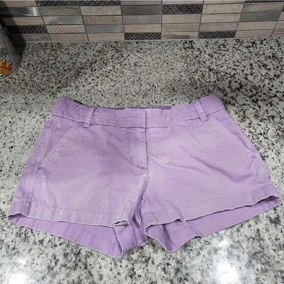 J. Crew broken in lavender 100% cotton Chino Shorts size 4 - Picture 3 of 6